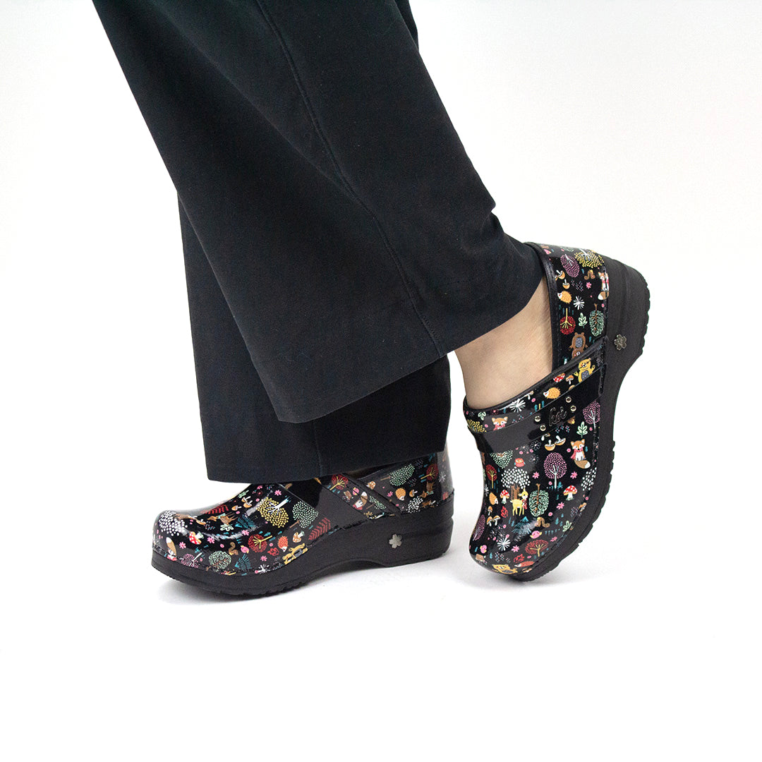 Sanita Woodland Creatures Women's Clog in Black
