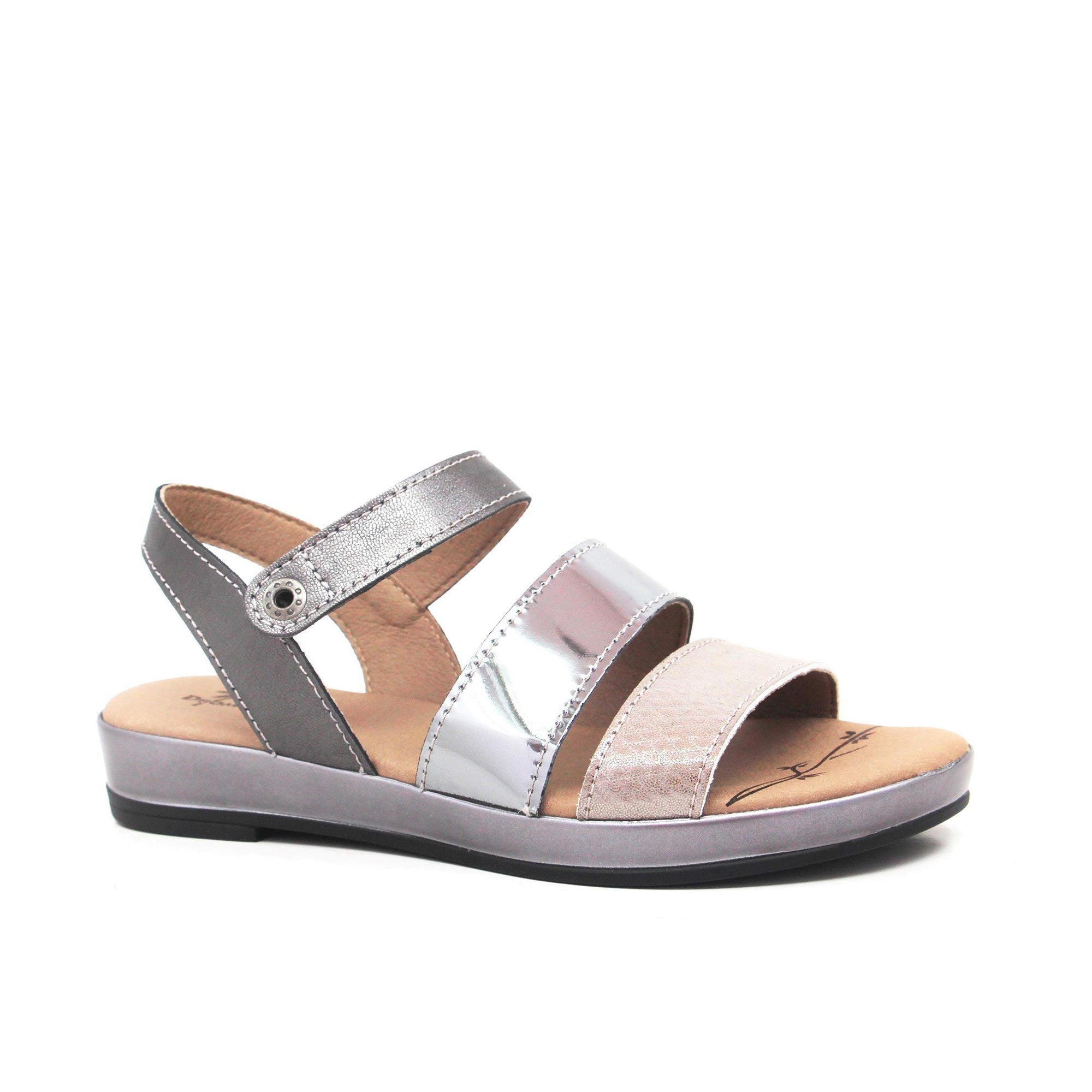 Dromedaris Suzie Metallic Leather Sandals