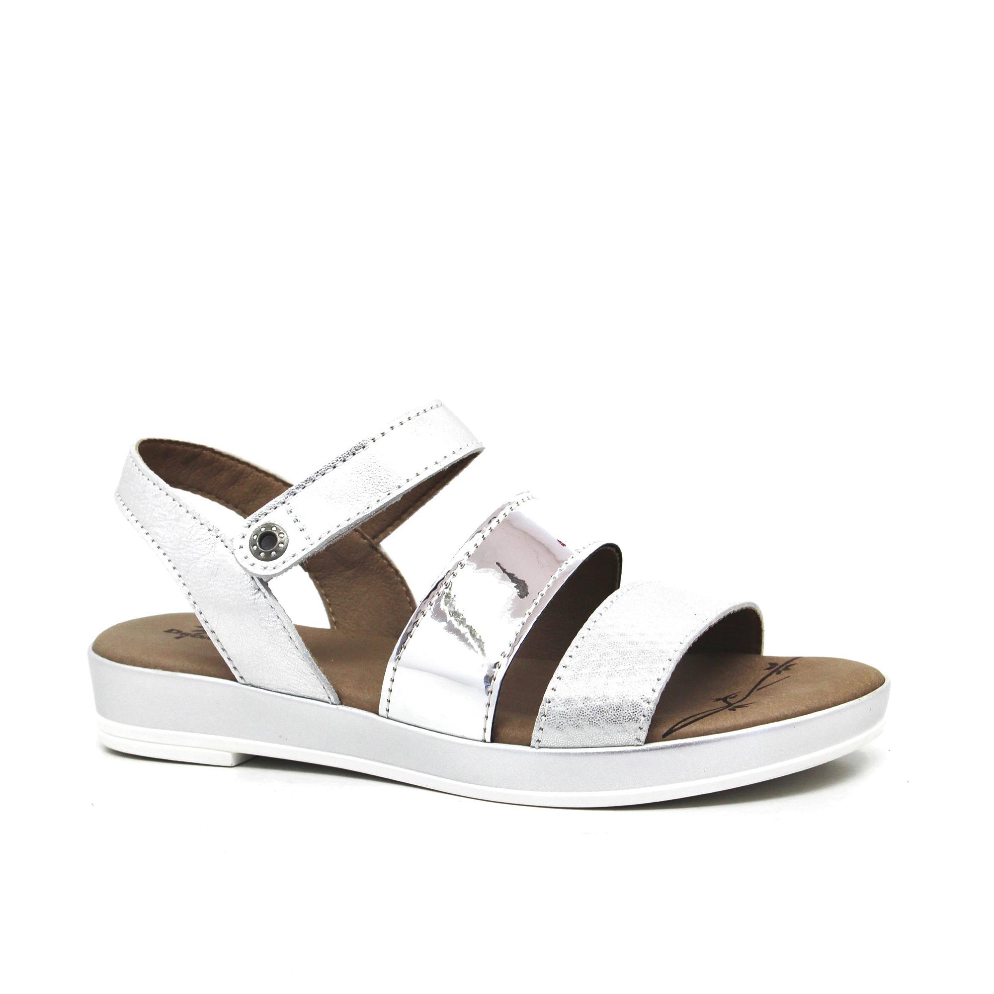 Dromedaris Suzie Metallic Leather Sandals