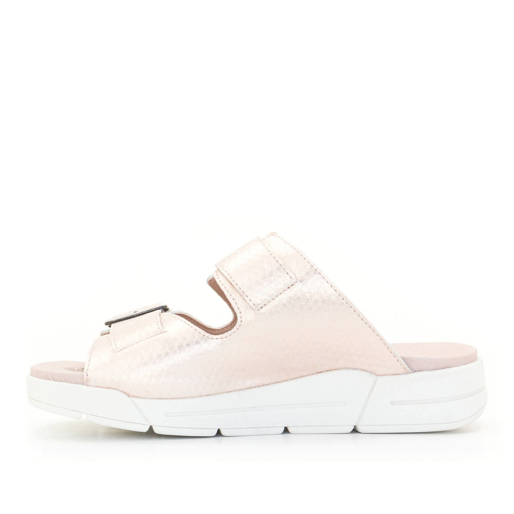 Dromedaris Terry Slip-On Metallic Cairo Leather Sandal