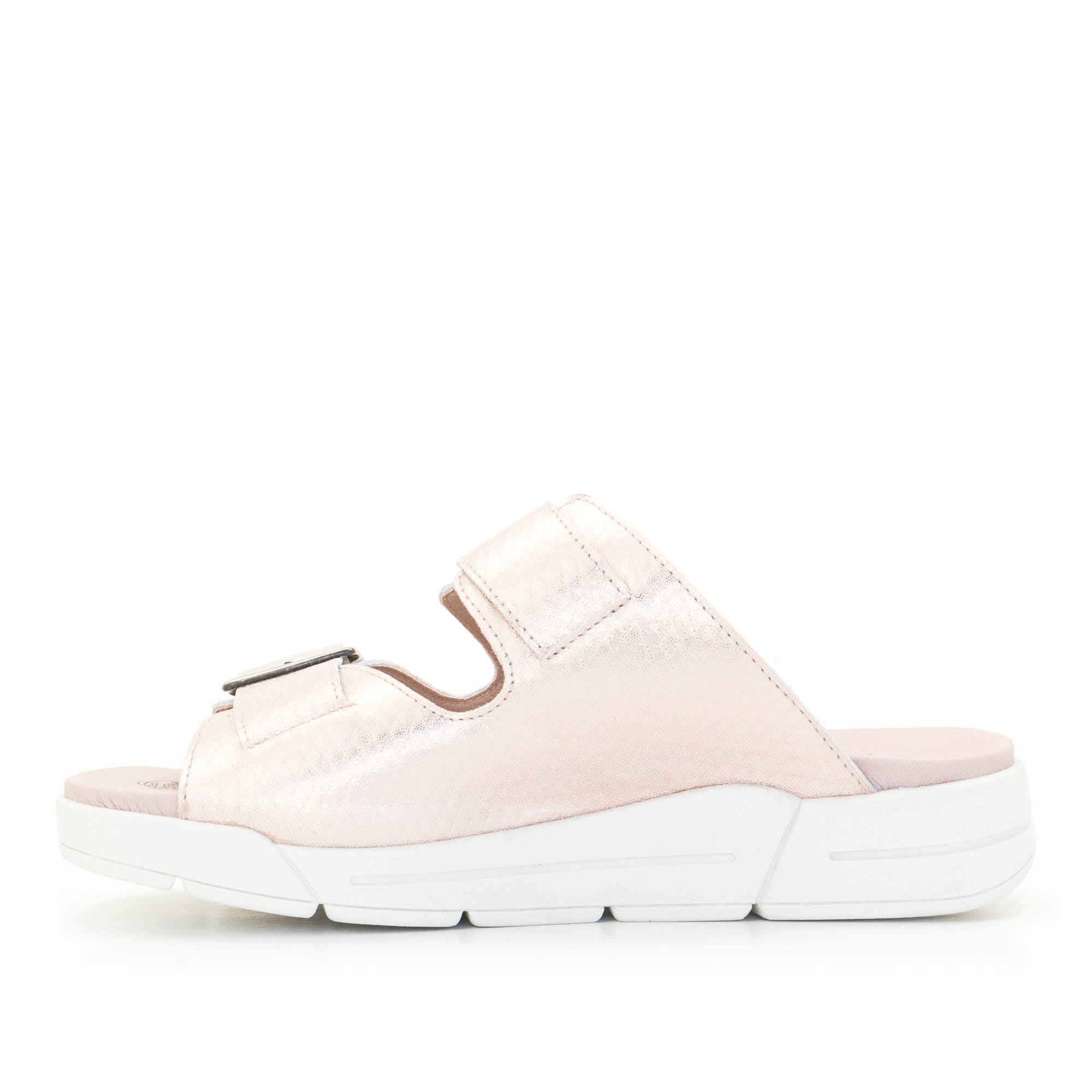 Dromedaris Terry Slip-On Metallic Cairo Leather Sandal