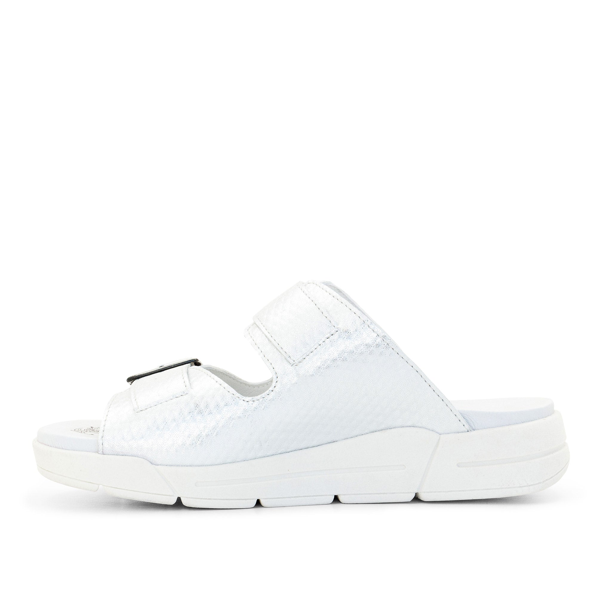 Dromedaris Terry Slip-On Metallic Cairo Leather Sandal