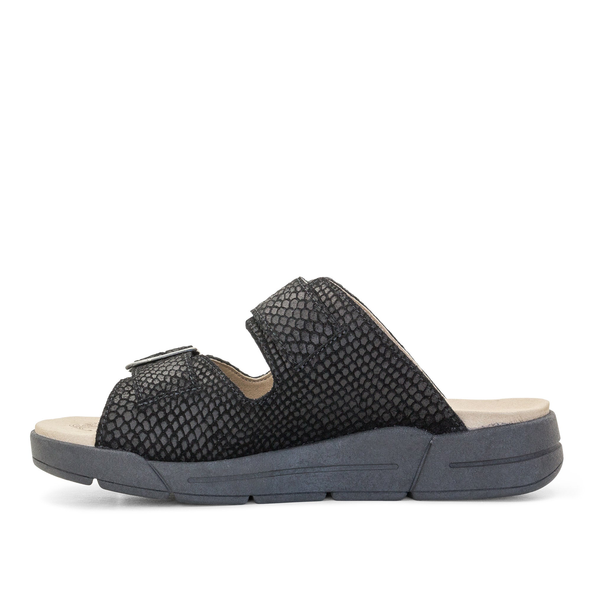 Dromedaris Terry Slip-On Leather Sandal in Colorful Prints