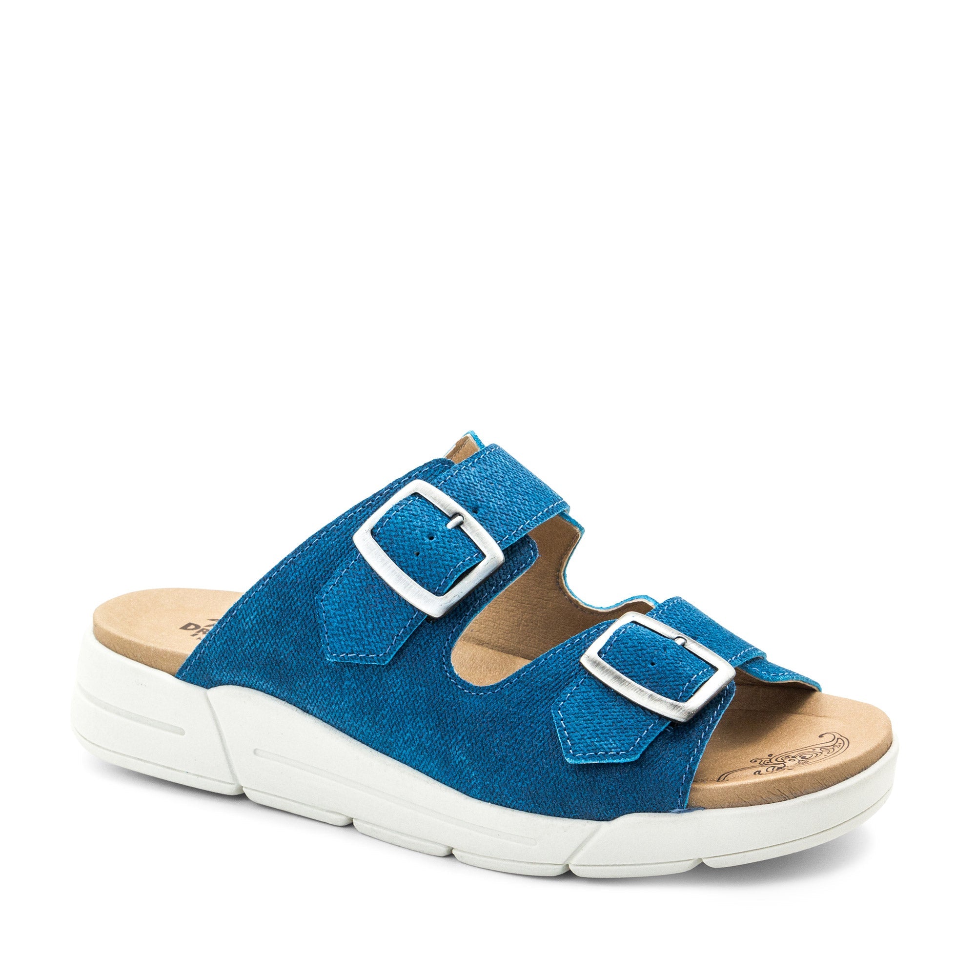 Dromedaris Terry Slip-On Leather Sandal in Colorful Prints