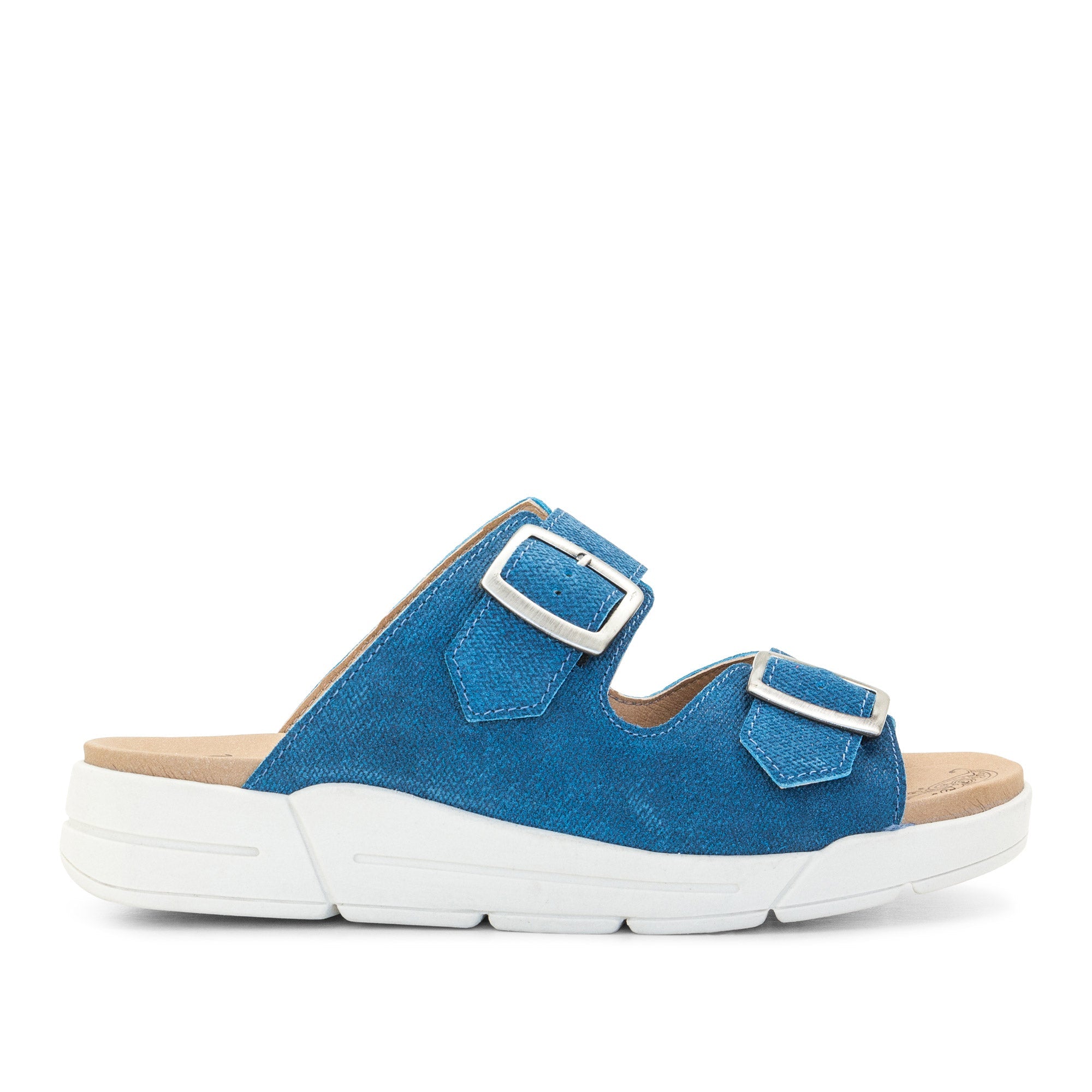 Dromedaris Terry Slip-On Leather Sandal in Colorful Prints