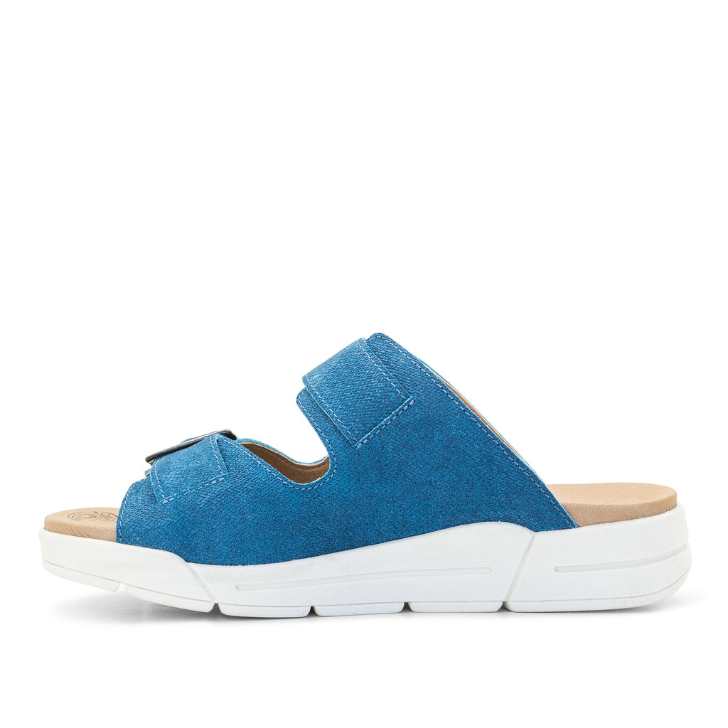 Dromedaris Terry Slip-On Leather Sandal in Colorful Prints