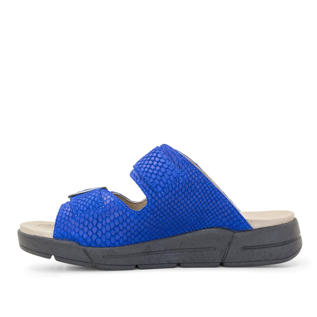 Dromedaris Terry Slip-On Leather Sandal in Colorful Prints