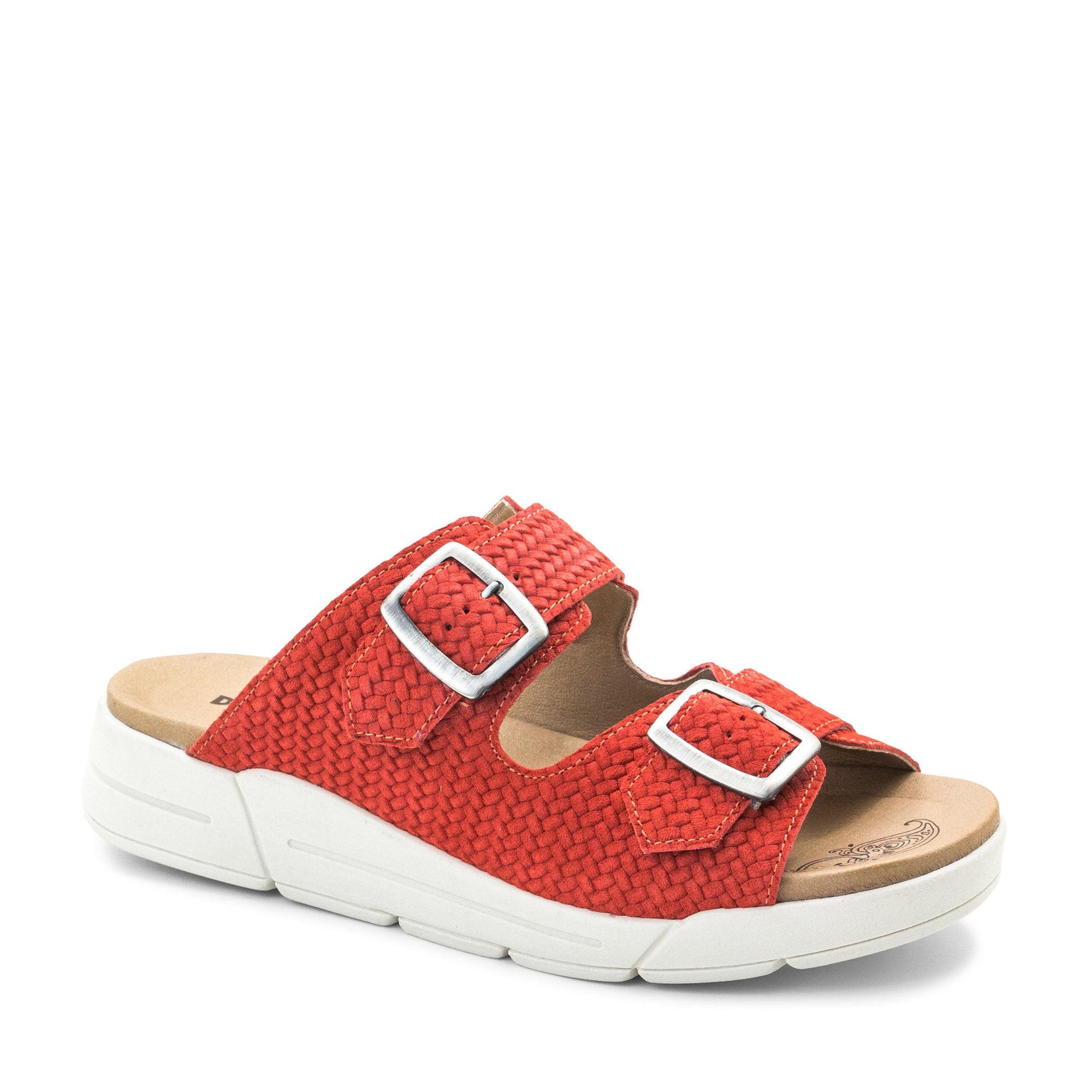 Dromedaris Terry Slip-On Leather Sandal in Colorful Prints