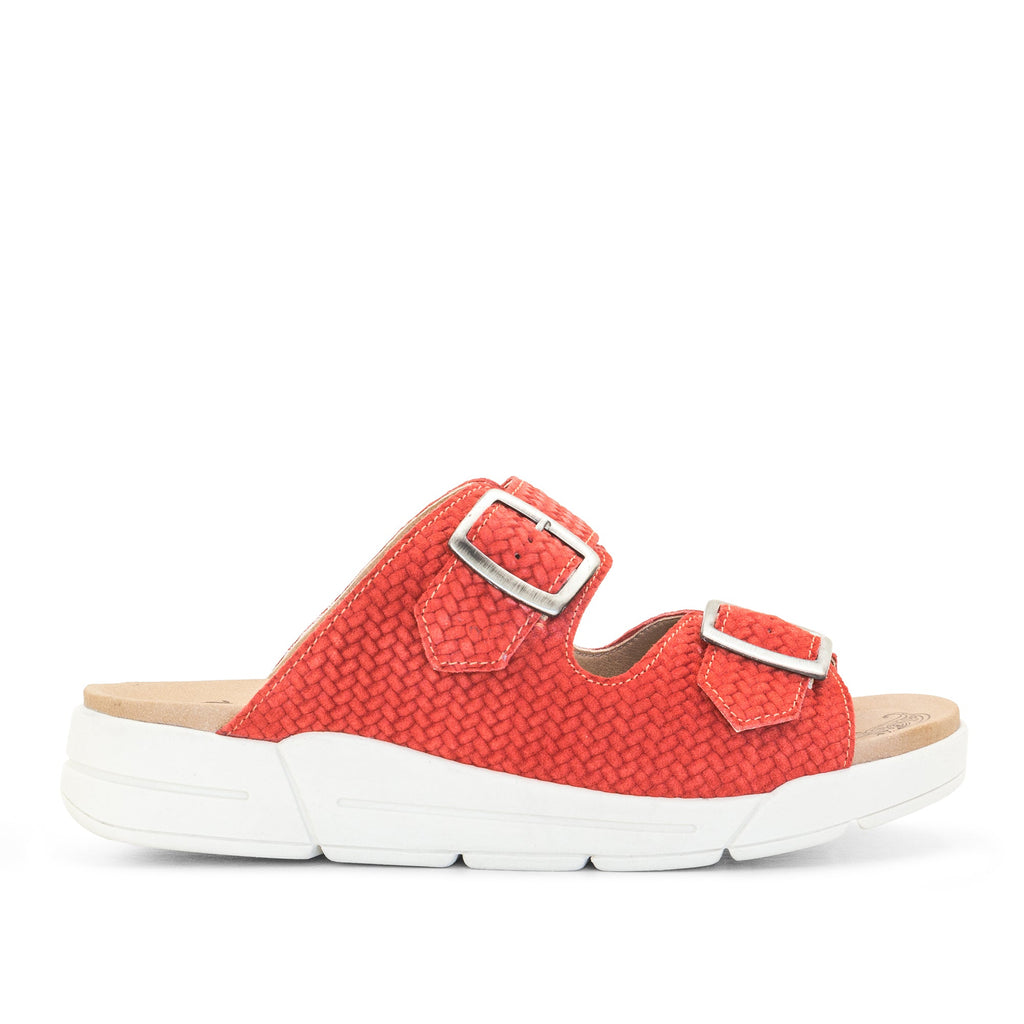 Dromedaris Terry Slip-On Leather Sandal in Colorful Prints