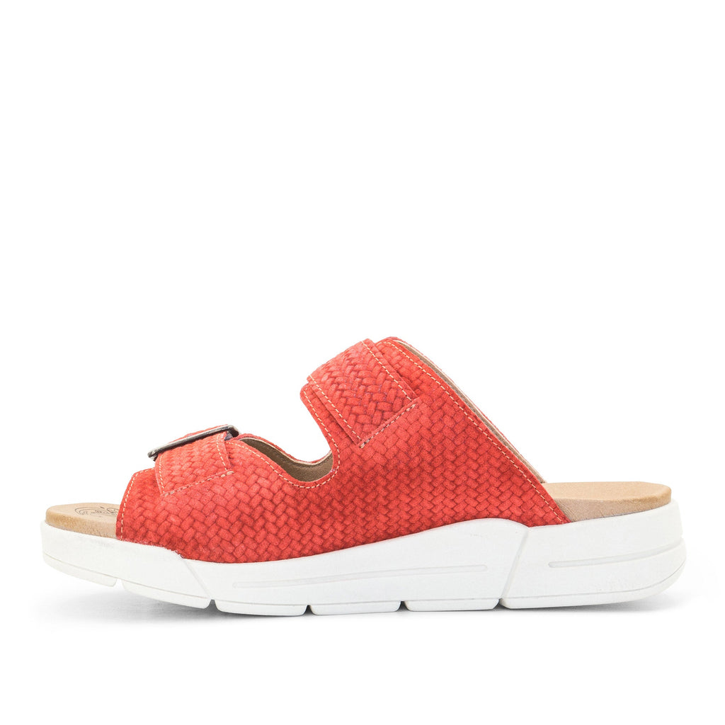 Dromedaris Terry Slip-On Leather Sandal in Colorful Prints