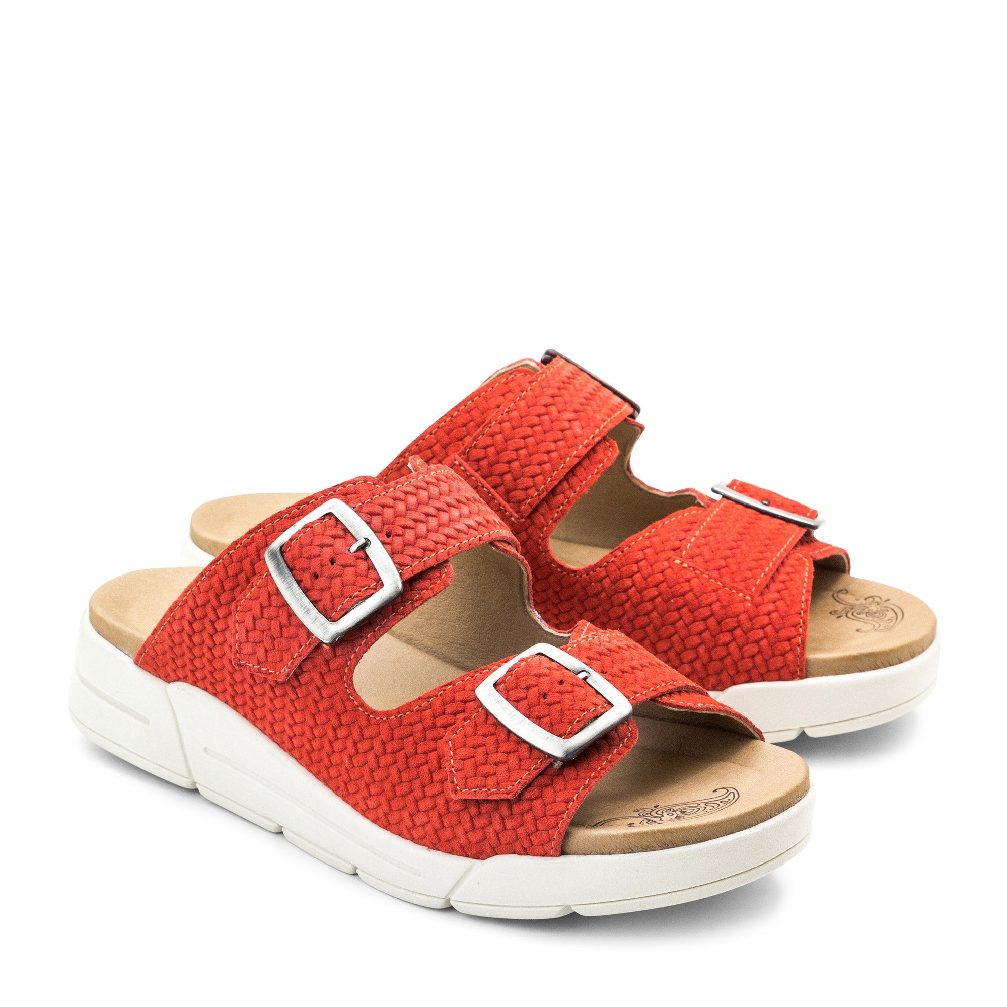 Dromedaris Terry Slip-On Leather Sandal in Colorful Prints
