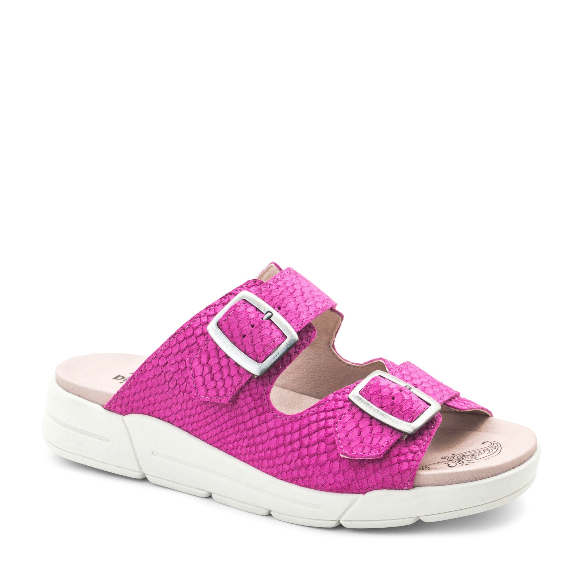 Dromedaris Terry Slip-On Leather Sandal in Colorful Prints