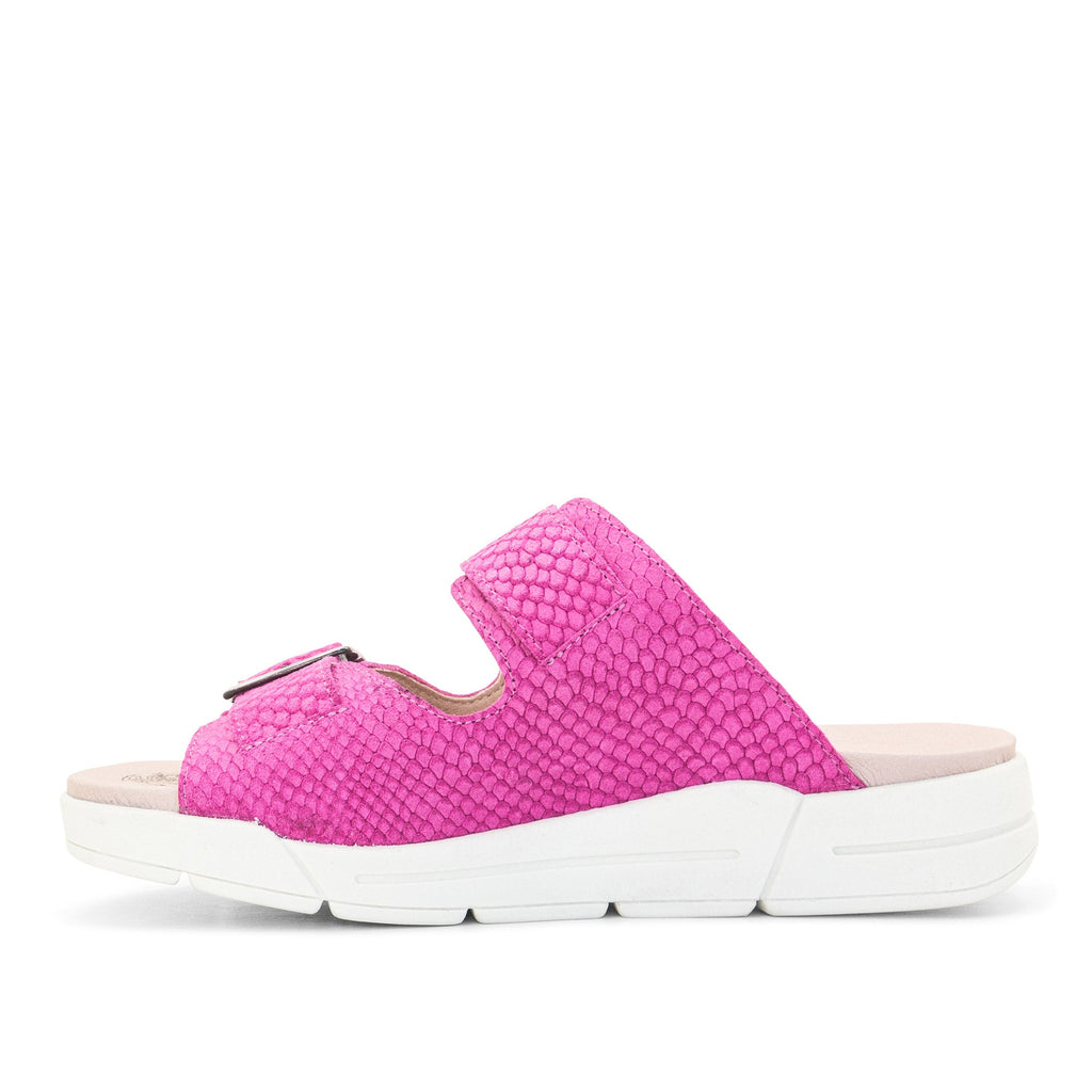 Dromedaris Terry Slip-On Leather Sandal in Colorful Prints