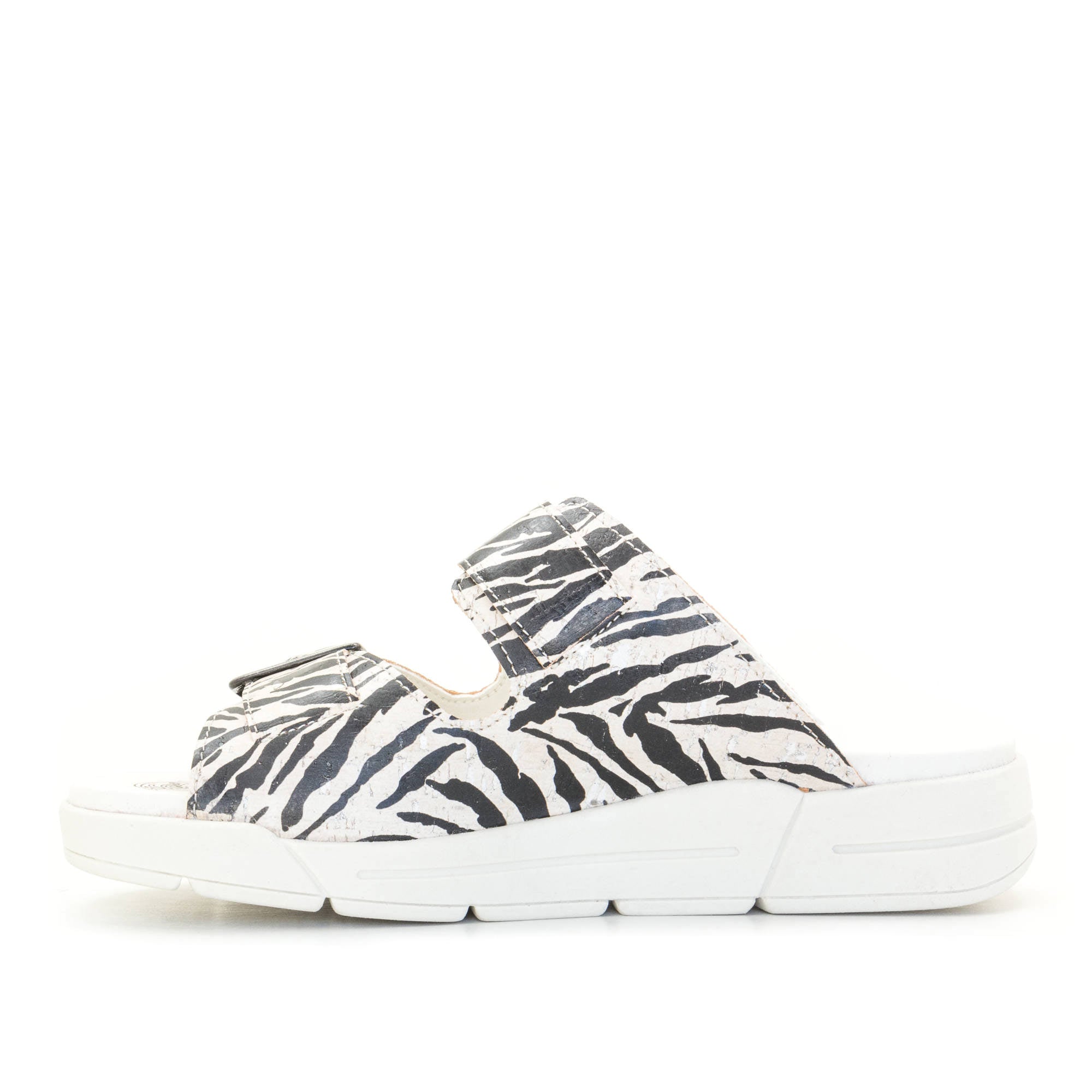 Dromedaris Terry Slip-On Leather Sandal in Animal Prints