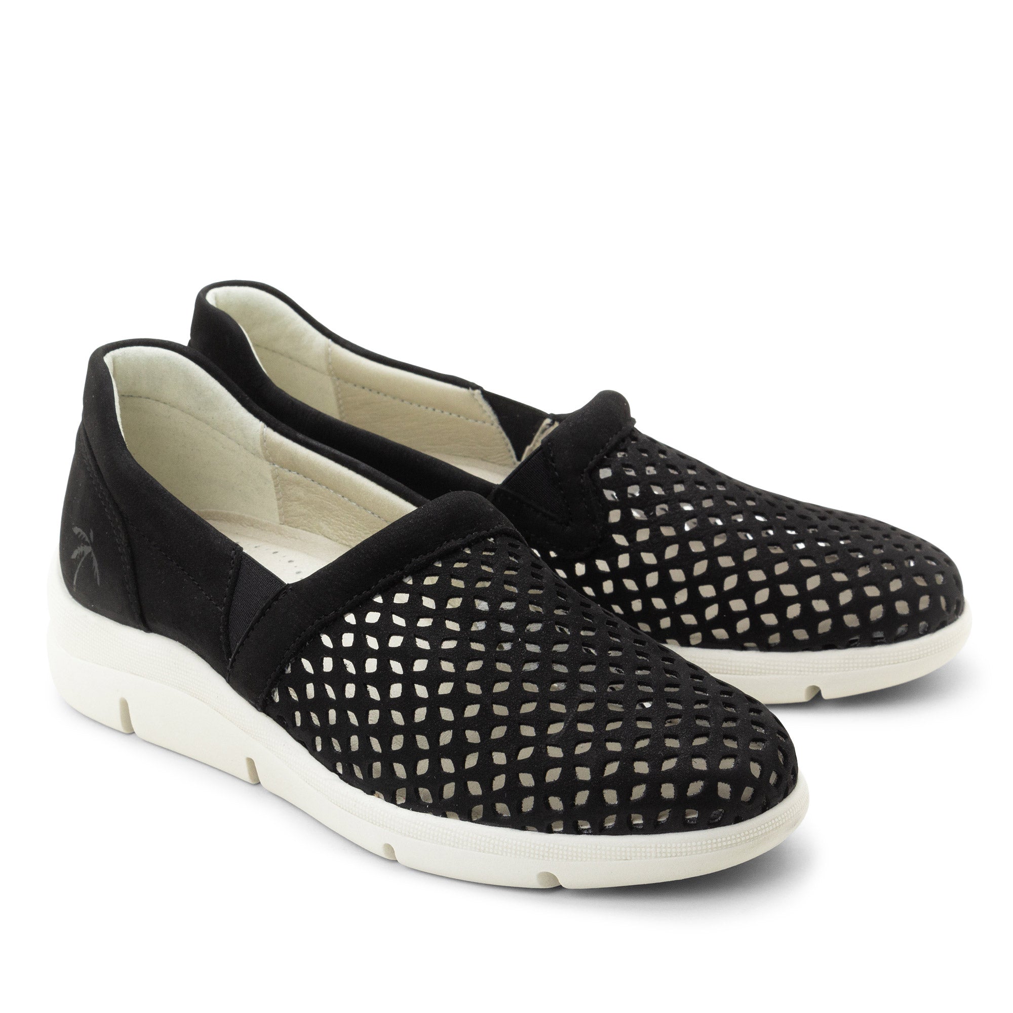 Dromedaris Vicky Perforated Leather Slip-On