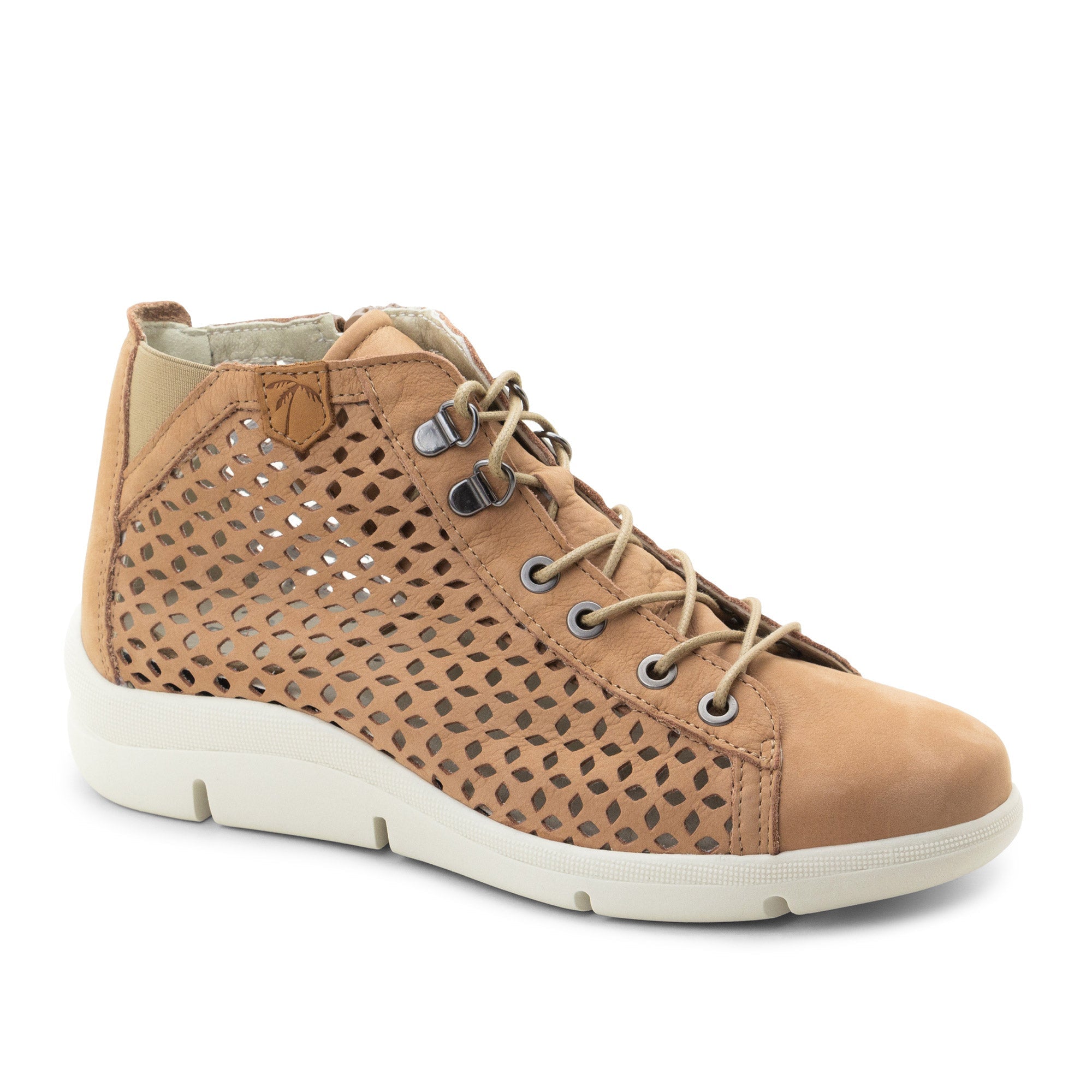 Dromedaris Victoria Perforated Leather Summer Bootie