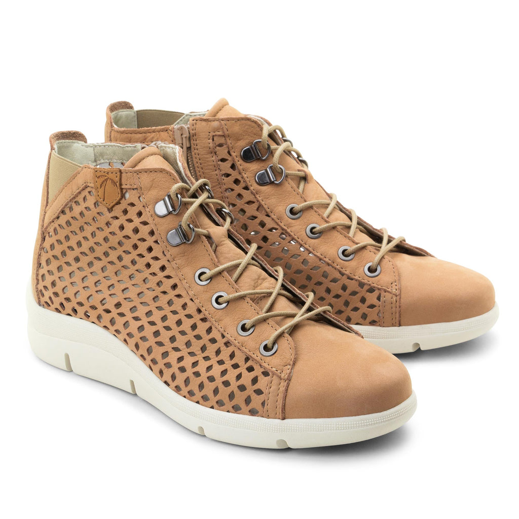 Dromedaris Victoria Perforated Leather Summer Bootie