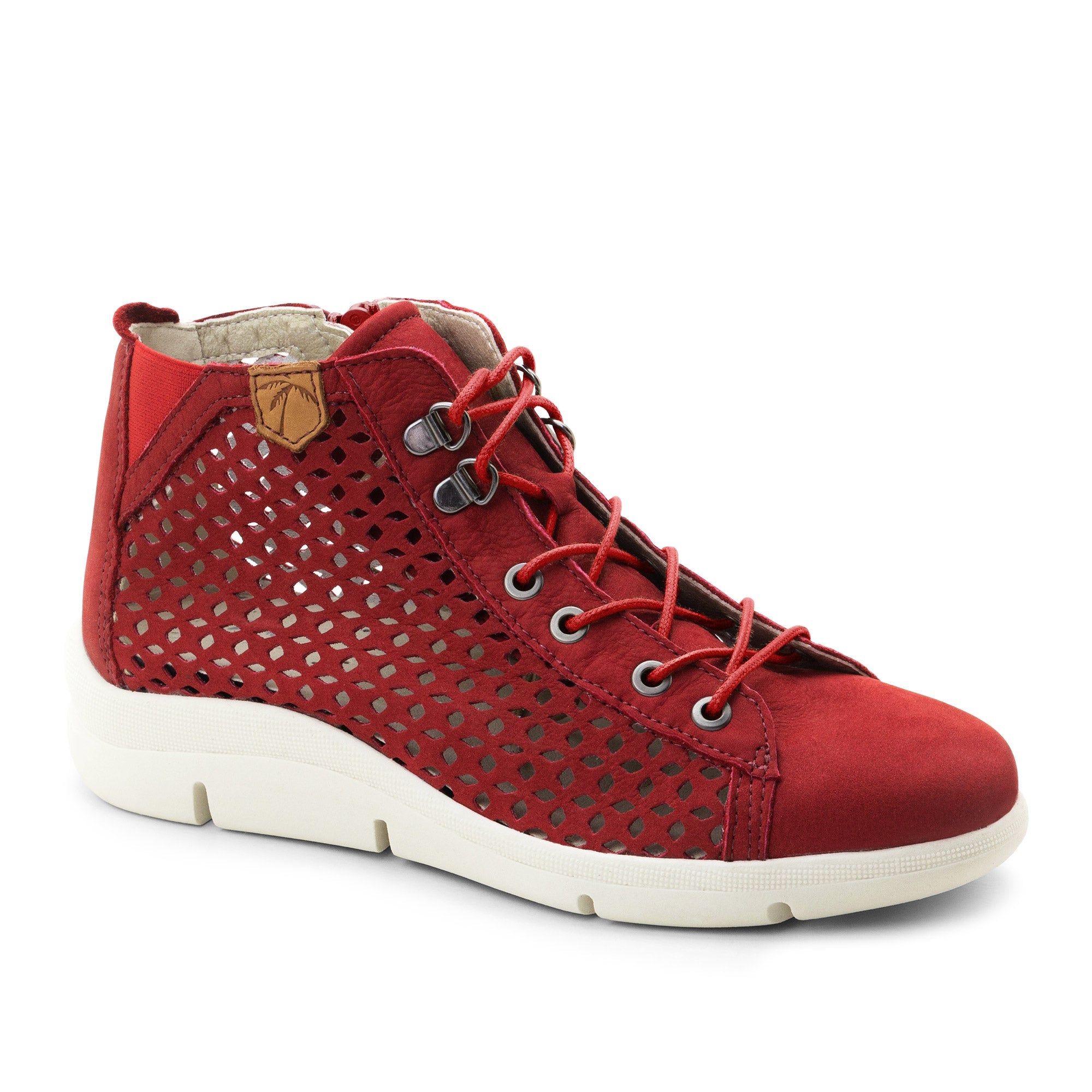 Dromedaris Victoria Perforated Leather Summer Bootie