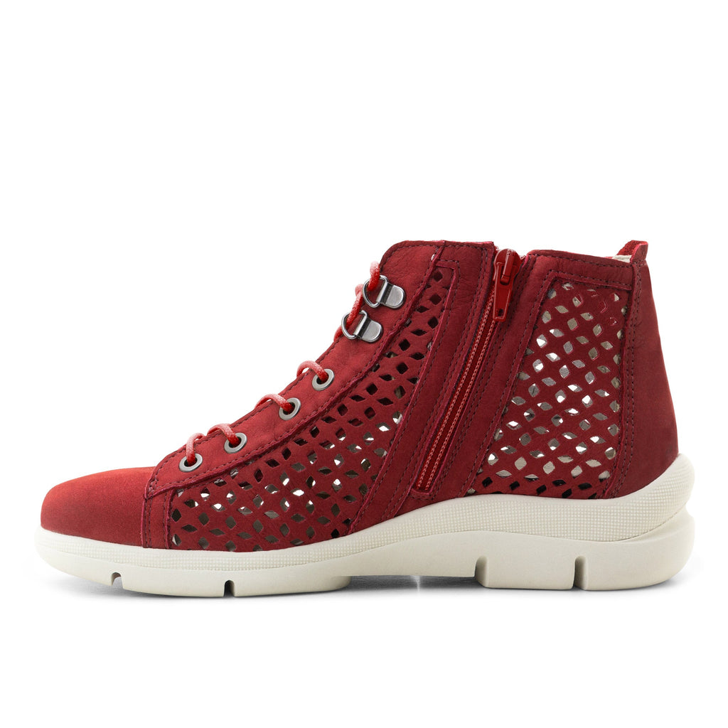 Dromedaris Victoria Perforated Leather Summer Bootie