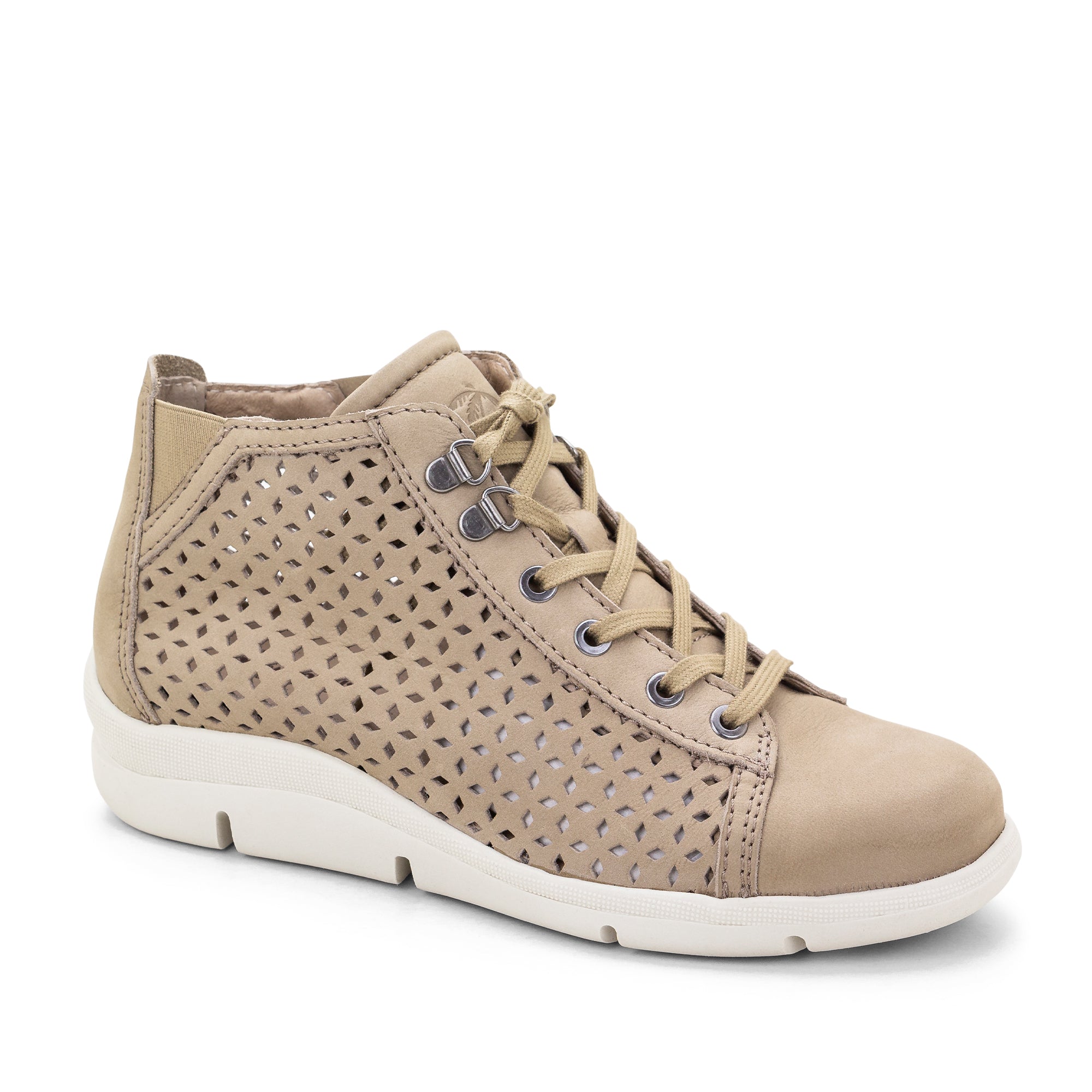 Dromedaris Victoria Perforated Leather Summer Bootie