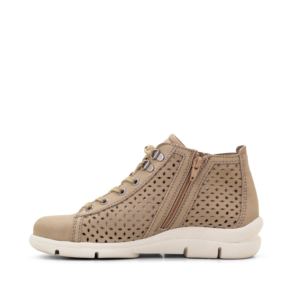 Dromedaris Victoria Perforated Leather Summer Bootie