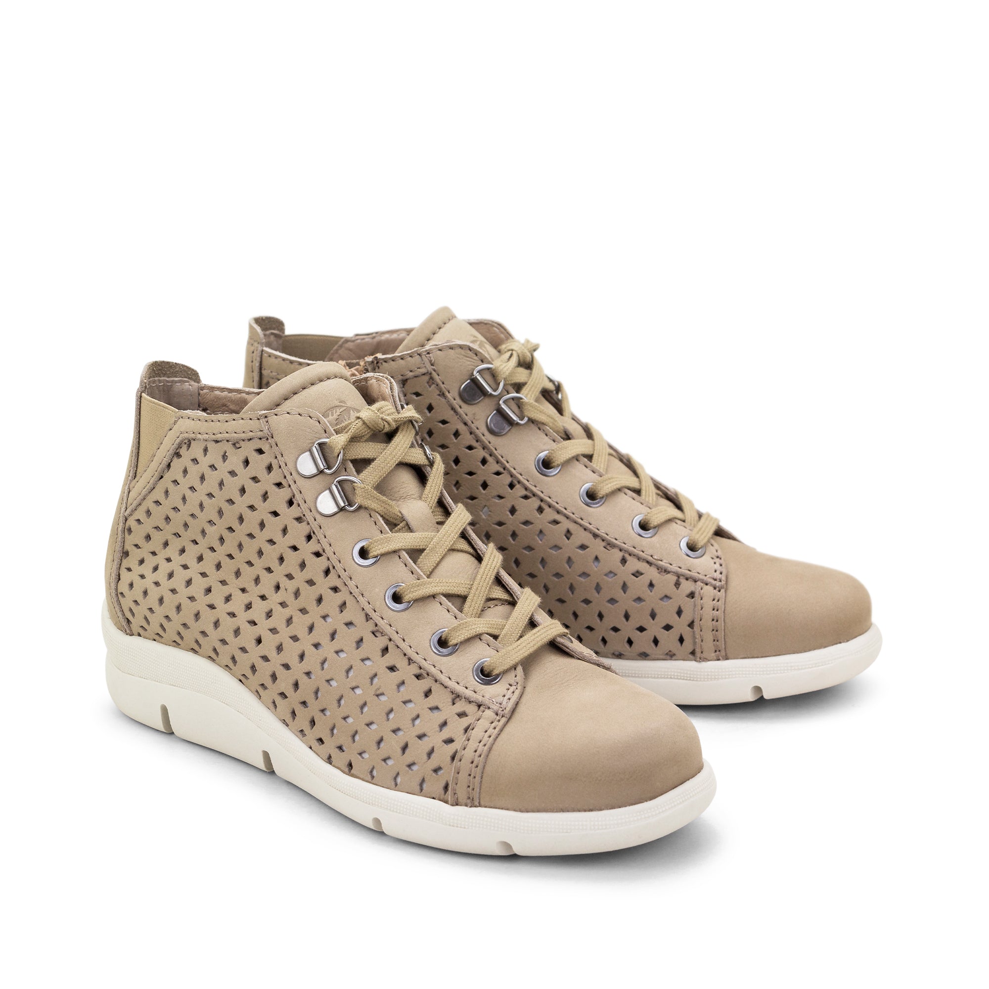 Dromedaris Victoria Perforated Leather Summer Bootie