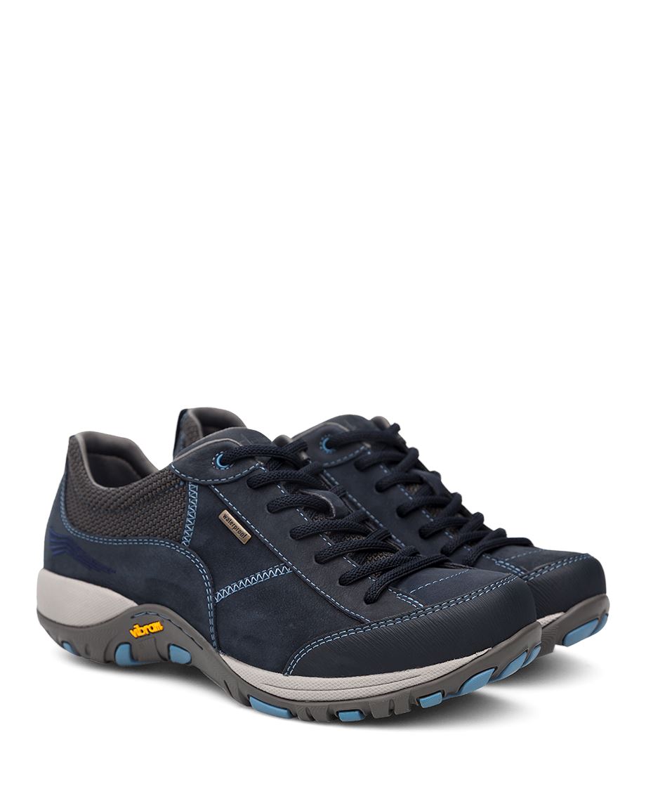 Waterproof Styles Dansko Paisley Navy Milled Nubuck Wide