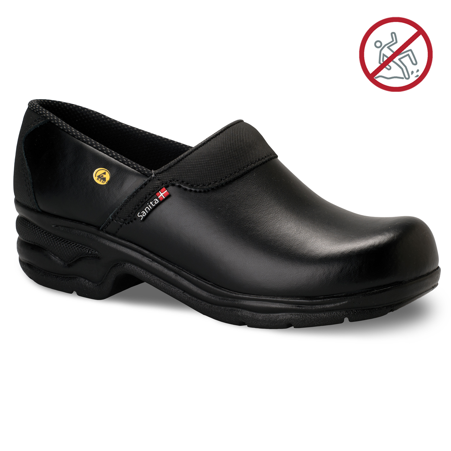 Certified Slip Resistant SANITA MEN Pro Light O2 Unisex in Black